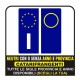 STICKERS Plaque AUTO CONCESSIONNAIRE AVANT ET à l'ARRIÈRE - NEUTRE - NOUVEAU