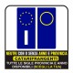 Par de Pegatinas para la placa de la licencia de Europa REFLEXIVO - calidad Óptima en Neutro o con la provincia 