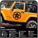 sticker tür totenkopf mit stern-jeep wrangler-geländewagen-und suv-Schädel Willys US Army aufkleber seite für auto-Tuning