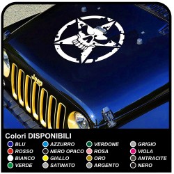 aufkleber für motorhaube jeep wrangler us-army-stern mit totenkopf used-renegade jeep-stern-militär-Willys