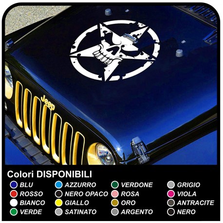 stickers for hood for wrangler jeep us army star with skull worn effect renegade jeep star military Willys