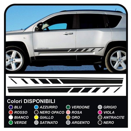 Autocollants de côté pour Jeep Compass adhésif compass jeep côté des bandes de rubans adhésifs compass SPORT