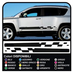 Adesivi laterali per Jeep Compass adesivi per compass jeep strisce laterali bande adesive compass SPORT