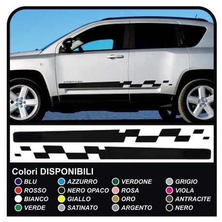 Stickers side for Jeep Compass adhesive compass jeep side strips adhesive tapes compass SPORT