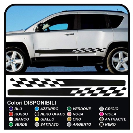 Adesivi laterali per Jeep Compass adesivi per compass jeep strisce laterali bande adesive compass SPORT