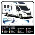 pegatinas caravana CARAVANA Autocaravana - gráficos 18 - Sol, mar, barco, playa, las gaviotas