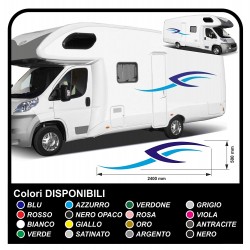 adesivi per CAMPER grafica in vinile adesivi decalcomanie strisce Set CAMPER VAN ROULOTTE Motorhome - grafica 22