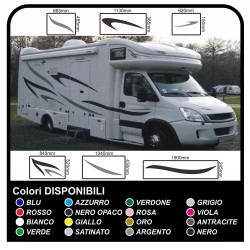 pegatinas para AUTOCARAVANA gráficos de vinilo pegatinas calcomanías de rayas caravana CARAVANA Autocaravana - gráficos 24