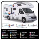 adesivi per CAMPER grafica in vinile adesivi decalcomanie strisce Set CAMPER VAN ROULOTTE Motorhome - grafica 26