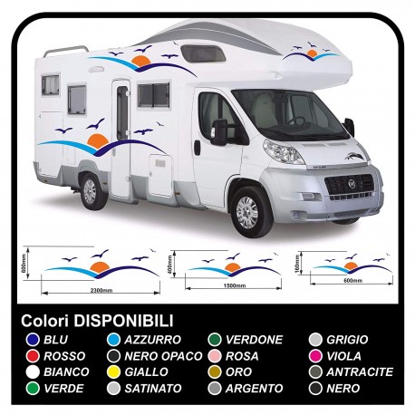 adesivi per CAMPER grafica in vinile adesivi decalcomanie strisce Set CAMPER VAN ROULOTTE Motorhome - grafica 26