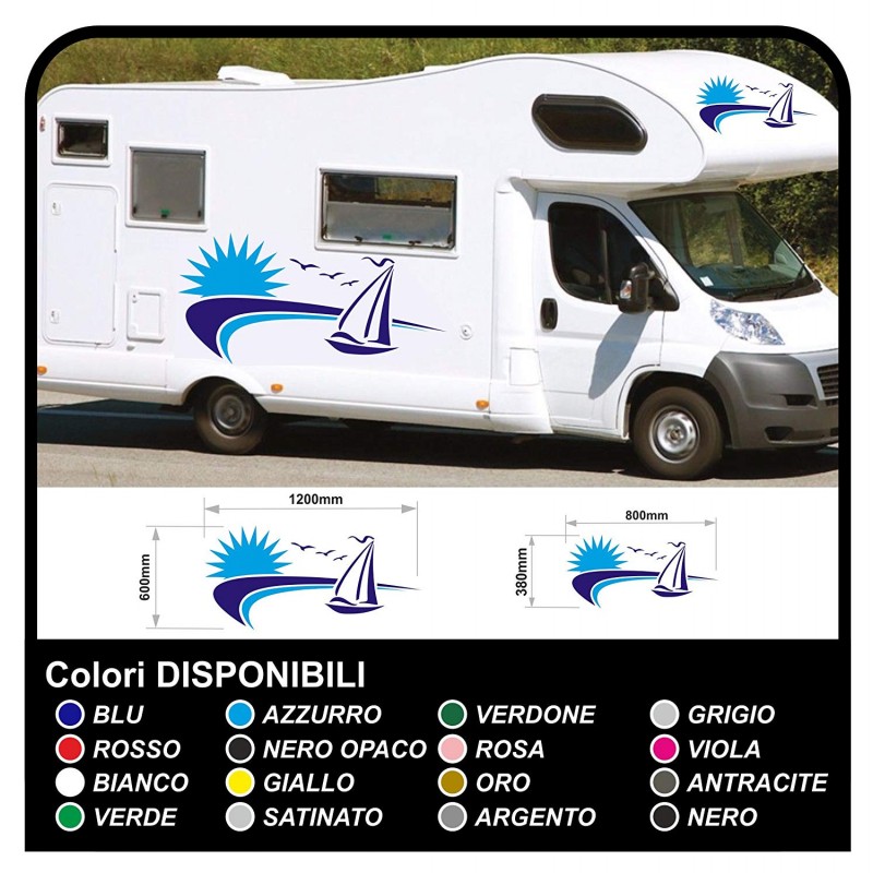 Delanteros/Traseros Ci caravanas Sprite Compacto Caravana Pegatina Calcomanía Gráfico-SINGLE 