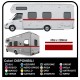 Adesivi per CAMPER in VINILE STRISCE da 10 METRI per CAMPER VAN ROULOTTE Horsebox fasce adesive - grafica 29 - kit completo