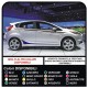 Set d'autocollants pour FORD FIESTA MK7 / 8 Graphiques Bandes de voiture de bandes de côté
