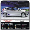 Set d'autocollants pour FORD FIESTA MK7 / 8 Graphiques Bandes de voiture de bandes de côté