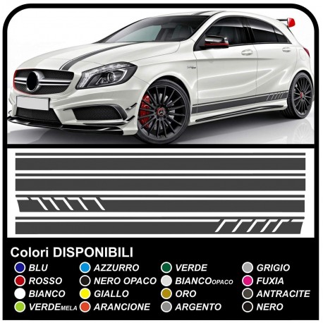 MERCEDES BENZ A-CLASS AMG A45 stickers side hood and roof stripes, Sports  A-class W176 AMG A45