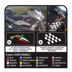 Stickers x TMAX 500 side, t-max tuning tmax carter TRICOLOR CHESS