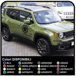 KIT COMPLETO con calcomanías de estrellas militar renegado escrito EJÉRCITO de los estados unidos para Jeep Wrangler JK 3