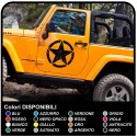 stickers-Star U.S. ARMY worn effect for a jeep wrangler off-road vehicles and suv's Skull Willys stickers on the sides for car