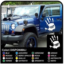 Stickers HAND-worn effect to door aged effect Jeep Renegade, Wrangler, Compass and Willys jeeps, and suvs