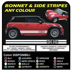 aufkleber seitlichen MINI cooper grafiken, englische flagge, streifen MINI COOPER S ONE JCW 1.4 1.6