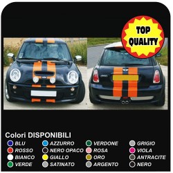 Bandes adhésives capot, le toit et le couvercle de coffre assetto corse  pour fiat 500 autocollants decal abarth