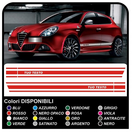 Pour Alfa Romeo Bandes latérales Mito 147 autocollants stickers julia