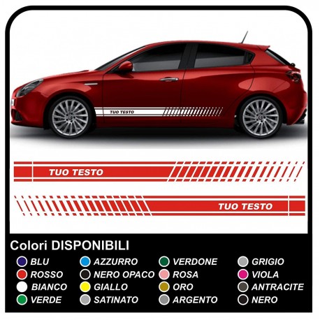 fasce adesive laterali per alfa romeo mito giulietta giulia strisce laterali alfa bande laterali tuning 