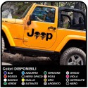 stickers for your door WRITTEN JEEP WITH SKULLS worn effect for a jeep wrangler off-road vehicles and suv's Skull Willys Tuning