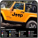 stickers for your door WRITTEN JEEP WITH SKULLS for the jeep wrangler off-road vehicles and suv's Skull Willys Tuning rally