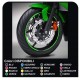 pegatinas de las llantas de las ruedas de la motocicleta tiras adhesivas para DUCATI, YAMAHA, SUZUKI, KAWASAKI, HONDA, BMW GP