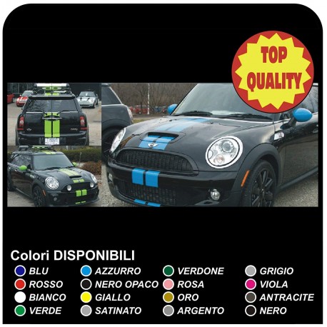 Stickers for MINI COOPER bonnet MINI S bands BONNET and ROOF BACK VIPER sd countryman clubman