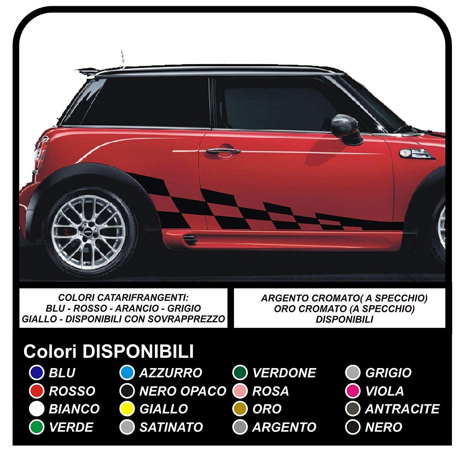 Pegatinas Deportivas Para El Capó De Mini Cooper One/SD/SD – Tiras Adhesivas Italianas
