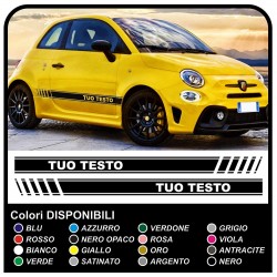 STICKER STREIFEN FÜR den NEUEN FIAT 500 TUNING, fiat 500 abarth nuova fiat 500