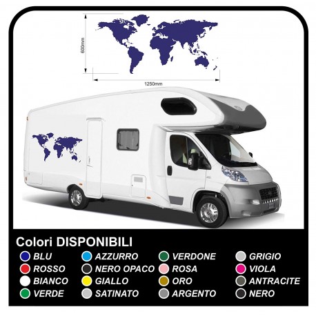 2x ADESIVI Roulotte Camper Auto Caravan Adesivo Sticker 120cm alcuna preferenza di colore 