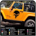 adhésifs pour la porte CRÂNE effet usé pour un jeep wrangler véhicules tout terrain et suv Crâne Willys Tuning rallye