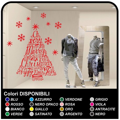 Stickers christmas - Merry Christmas and Happy New Year - the window Stickers for christmas window displays