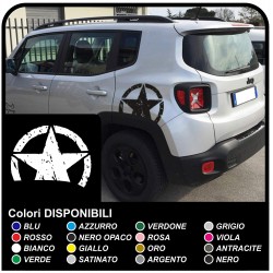 stickers STAR BROKEN for the rear jeep renegade worn effect stickers new Jeep Renegade top Quality