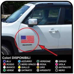 adhesivos para la puerta de la Bandera Americana de efecto desgastado para un jeep wrangler vehículos todoterreno y suv del