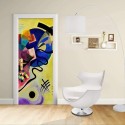 Adhesive door Design - Kandinsky Yellow Red and Blue KANDINSKY Yellow, Red & Blue Decoration adhesive for doors and home