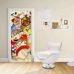 Adesivo Design porta - Kandinsky Animali - KANDINSKYJ Animals Decorazione adesiva per porte arredo casa