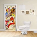 Adhesive door Design - Kandinsky Animals - KANDINSKYJ Animals Decoration adhesive for doors and home furniture