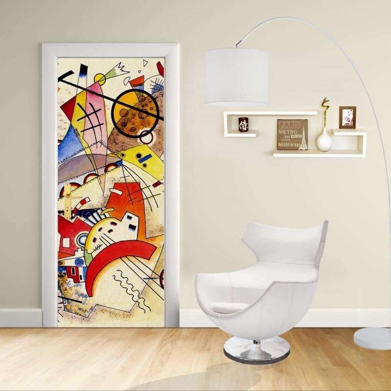 Adesivo Design porta - Kandinsky Animali - KANDINSKYJ Animals Decorazione  adesiva per porte arredo casa