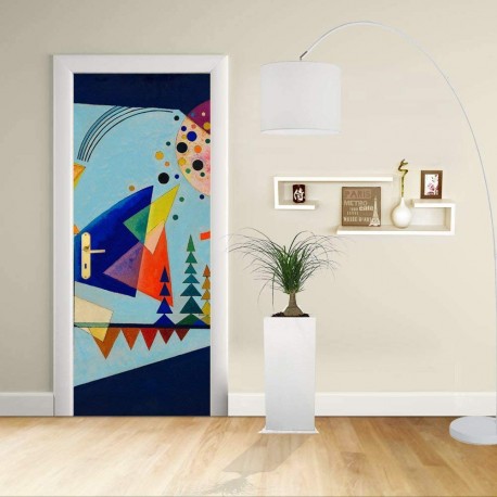 Adhesivo para el Diseño de la puerta - Kandinsky los Tres Sonidos - KANDINSKYJ Decoración adhesiva para puertas y muebles para