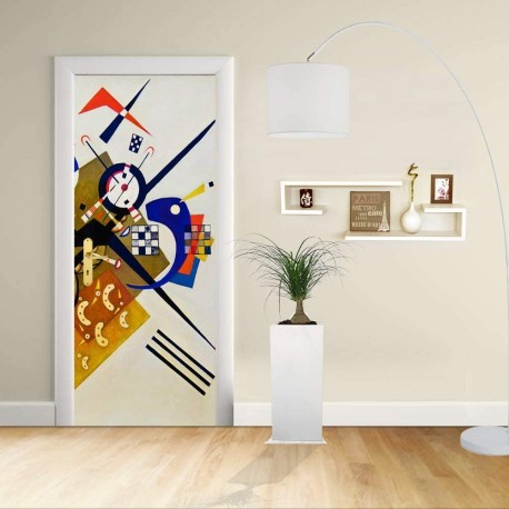Adesivo Design porta - Kandinsky Su Bianco II - KANDINSKYJ  On White II Decorazione adesiva per porte arredo casa