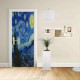 Adhésif Conception de la porte - Van Gogh - la Nuit étoilée Décoratifs pour portes