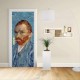 Aufkleber Design tür - Van Gogh - Selbstporträt - Deko-klebefolie für türen