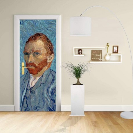 Adhesive door Design - Van Gogh - self-Portrait - Decorative adhesive for doors
