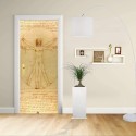 Adhesivo para el Diseño de la puerta - LEONARDO - Hombre de Vitruvio - Decoración, adhesivo para la puerta