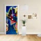 Adhesive door Design - Kandinsky Blue - KANDINSKYJ In Blue -Decoration, adhesive for door and home furniture