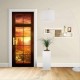Sticker Design - porte - FENÊTRE AU COUCHER de soleil de Décoration adhésif pour portes de meubles de maison -